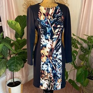 Antonio Melani Black Colorful Sheath Dress Sz 6